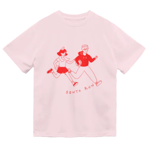 銭湯ランTシャツ ライトピンク ドライTシャツ