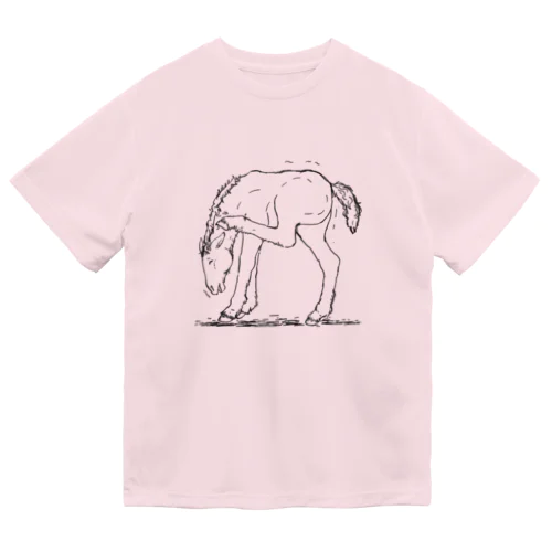  仔馬のカキカキ Dry T-Shirt