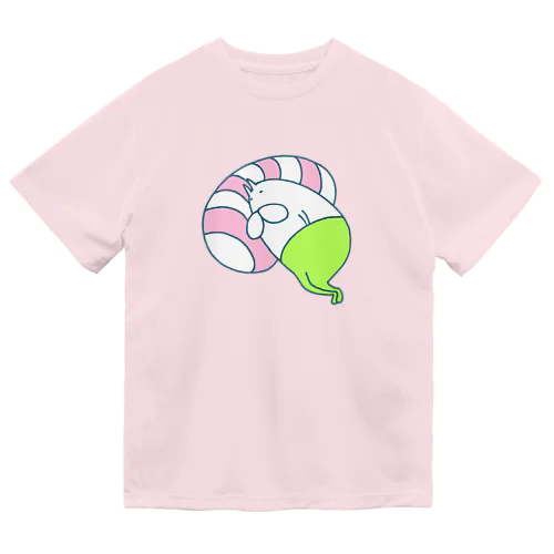 ねこタイツとしましまクッション ドライTシャツ