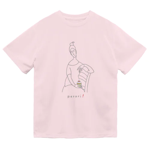 名画 × スイーツ（モディリアーニ） ドライTシャツ