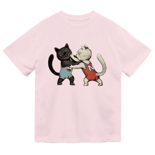 にゃんこレスリング ドライTシャツ