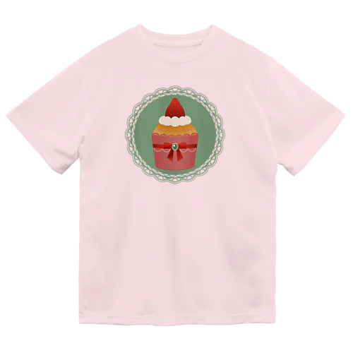 いちごのカップケーキ ドライTシャツ