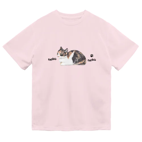 パステル💗ねこねこ　三毛猫ミミちゃん Dry T-Shirt