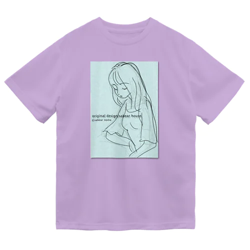 rough drawing girl-1_ウェア ドライTシャツ