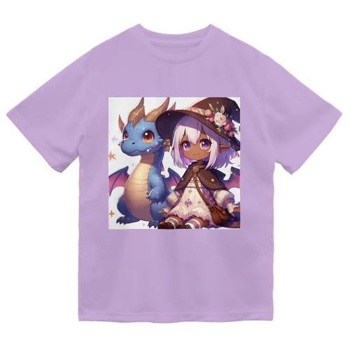 ドラゴンと可愛い女の子3 Dry T-Shirt