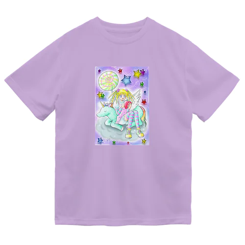 ユニコーンと少女 Dry T-Shirt