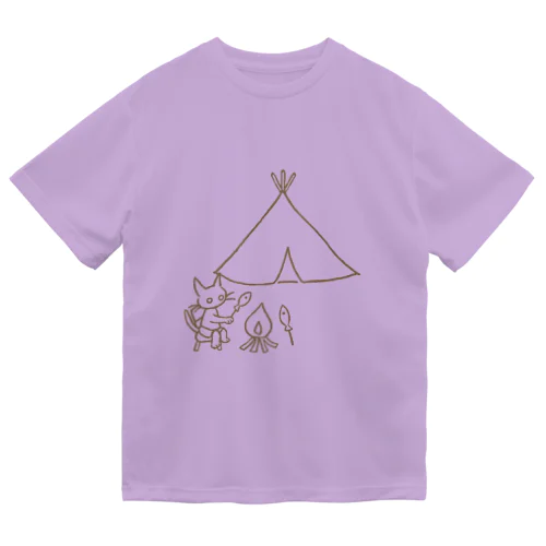 キャンプ　茶 Dry T-Shirt