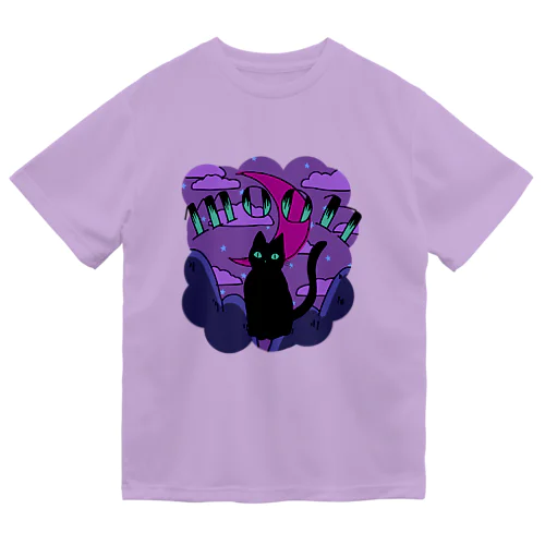 黒猫 ドライTシャツ