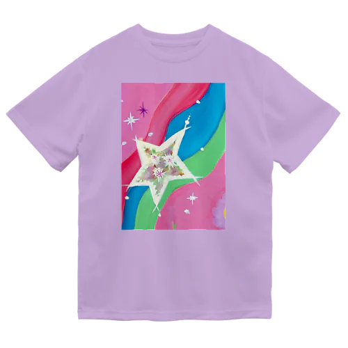 流れ星　(ピンク) ドライTシャツ