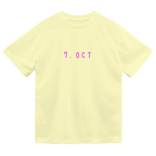 バースデー［7.OCT］ピンク ドライTシャツ