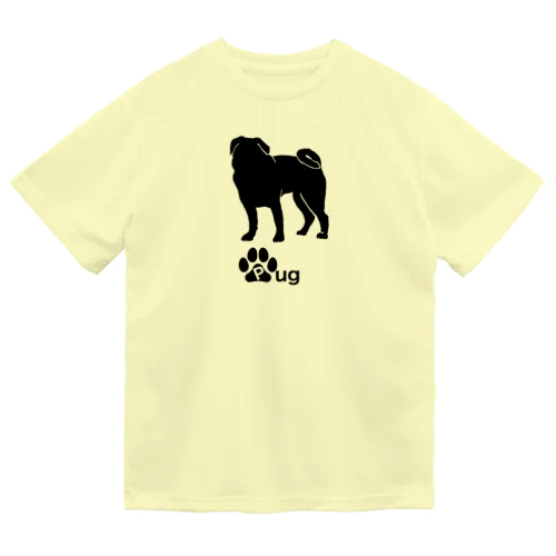 パグ犬 ドライTシャツ