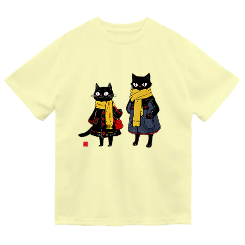 黒猫夫婦のお買い物 ドライTシャツ