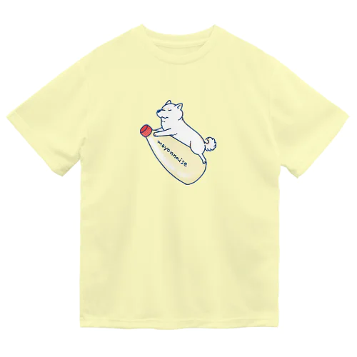 マヨネーズ柴犬（白柴） ドライTシャツ