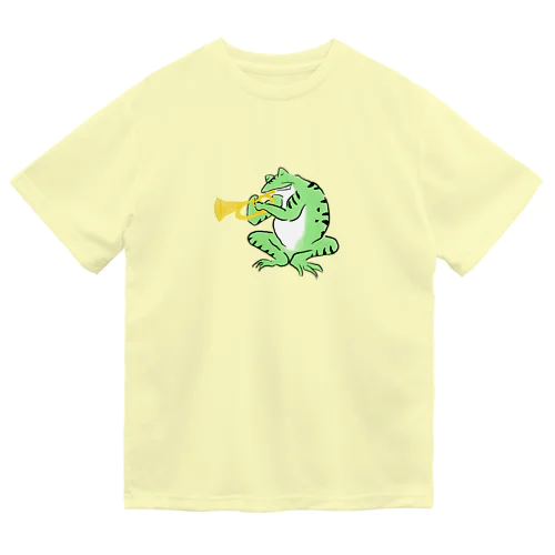 トランペットと蛙 ドライTシャツ