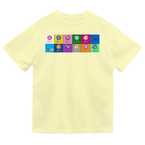IOST【迷彩ロゴ】カラフルデザイン ドライTシャツ