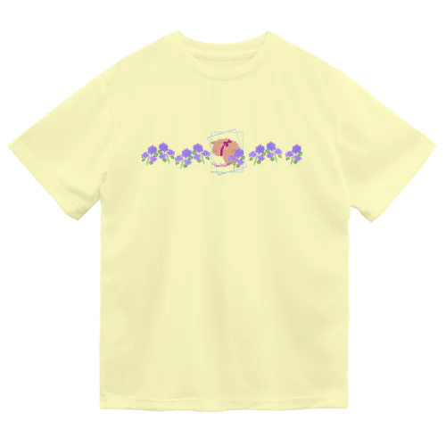 テレぶた紫陽花畑 ドライTシャツ