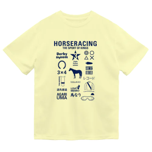 HORSERACING GRAPHICS 紺 Dry T-Shirt