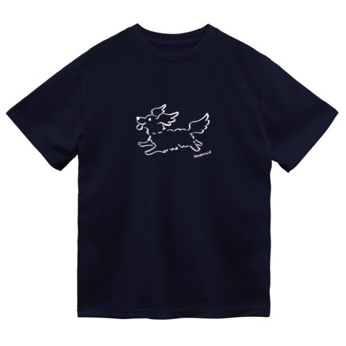 Hanemimi犬　(白黒) ドライTシャツ