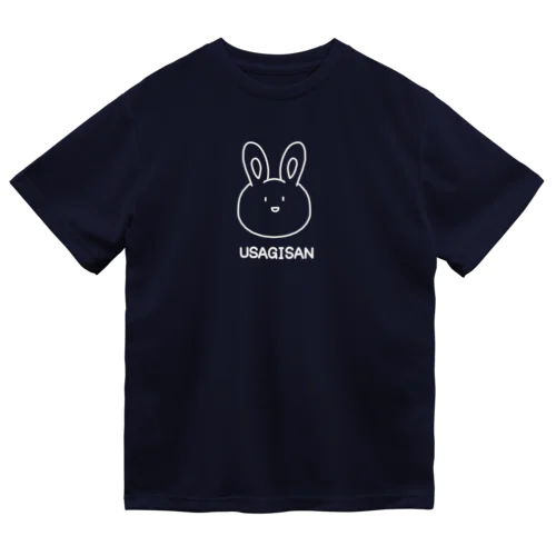 半笑いなうさぎさん(白抜き) ドライTシャツ