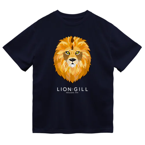 【日本平動物園】ライオン・ギル　イラスト(バックプリントあり) Dry T-Shirt