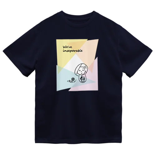 ネコとわたし ドライTシャツ