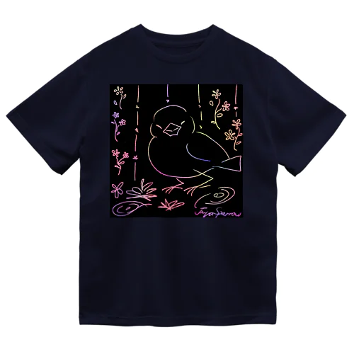 文鳥スクラッチ ドライTシャツ