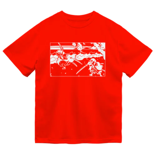 白版＿巌流島の闘い(the duel at Ganryu-jima Island) ドライTシャツ