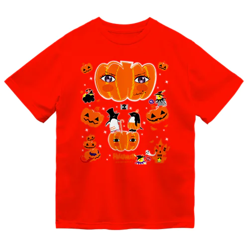 THE GREAT PUMPKIN カボチャ大王のお出まし アデリーペンギン オカメインコ ドライTシャツ