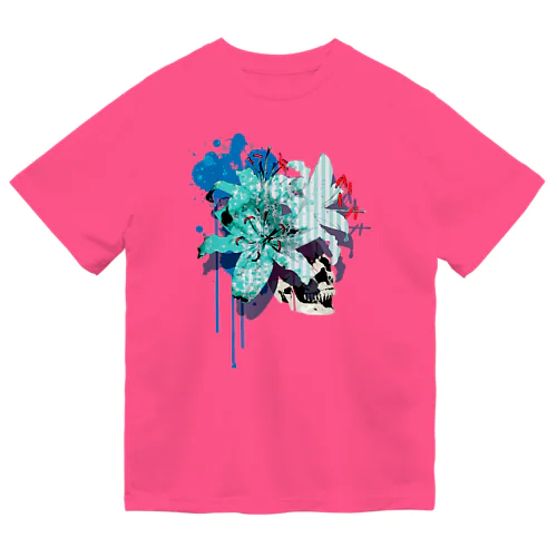 Lily Skull [Blue] Dry T-Shirt