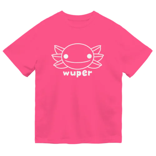 wuper線画白 ドライTシャツ