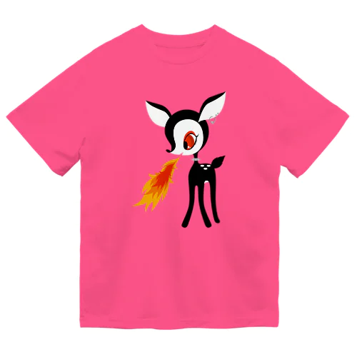 FIRE BLACK DEER ドライTシャツ