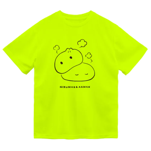 にくまんとあんまん（線くろ） ドライTシャツ