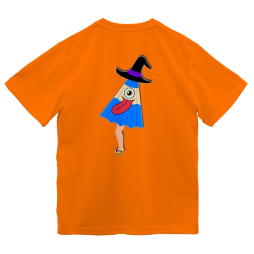 ハロウィンしたい、からかさ小僧(オバケ)　バックプリント Dry T-Shirt