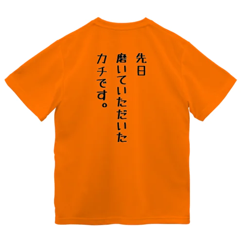 先日磨いていただいたカチです。 ドライTシャツ