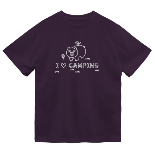 I LOVE CAMPING（白） ドライTシャツ