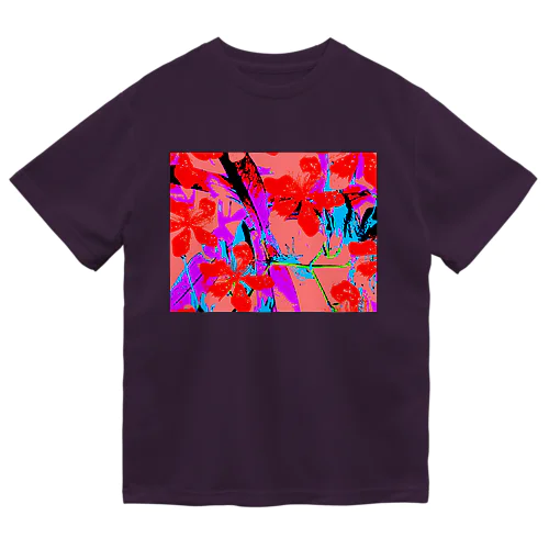 アロハな花柄　ピンク Dry T-Shirt