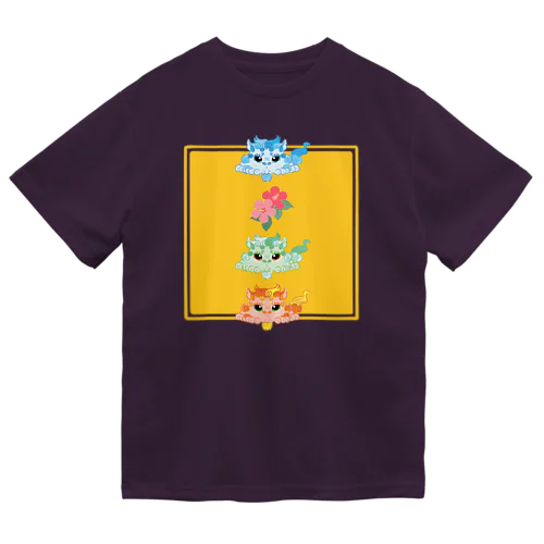 ぺたんこシーサー ドライTシャツ