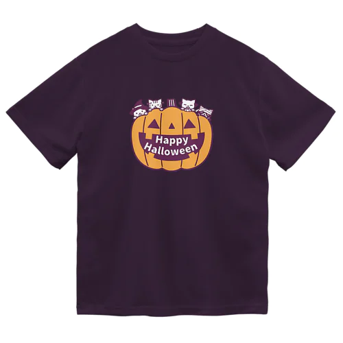 4匹の猫のハロウィーン Dry T-Shirt