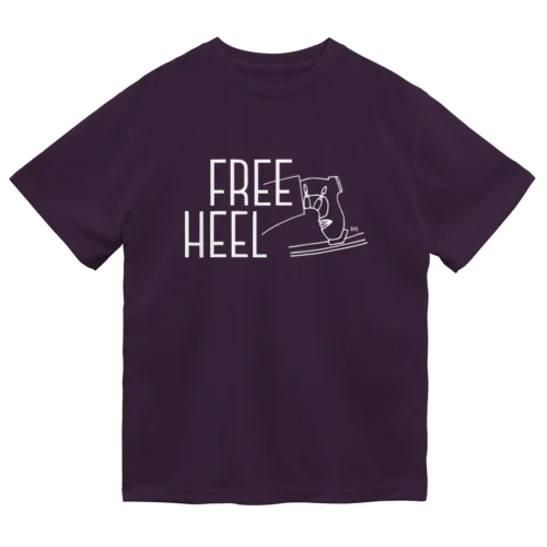 FREE HEEL テレマークスキーブーツイラスト入り ドライTシャツ