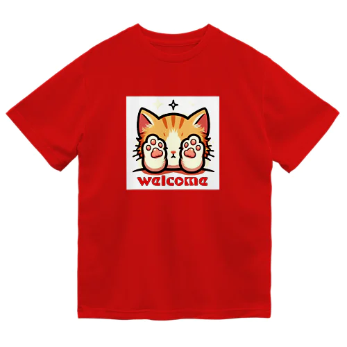 肉球で目隠し猫ちゃん Dry T-Shirt