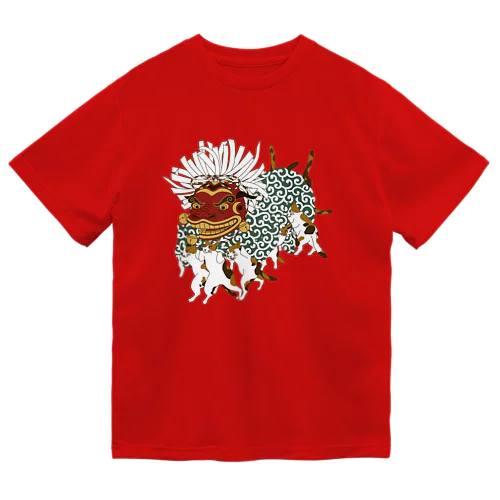 三毛猫の獅子舞遊び Dry T-Shirt