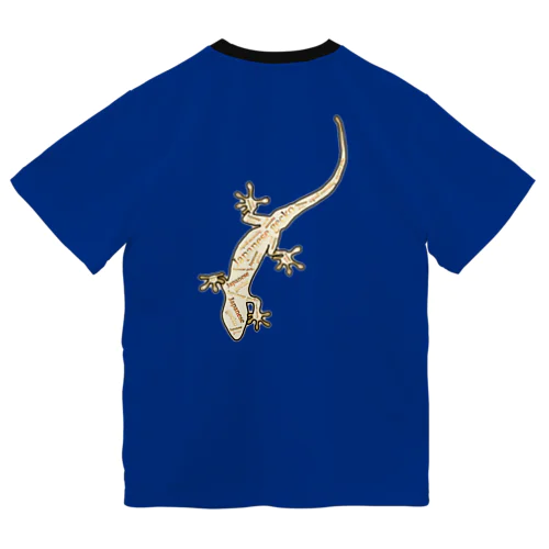 Japanese gecko(ニホンヤモリ)　英語デザイン ドライTシャツ