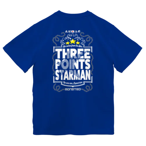 THREE POINTS STARMAN × monstro コラボＴシャツ（濃色） ドライTシャツ