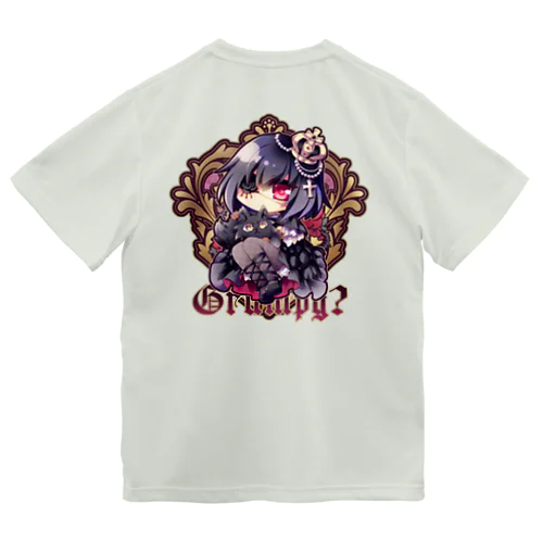 不機嫌と王冠とお猫さま（For Backprint） ドライTシャツ