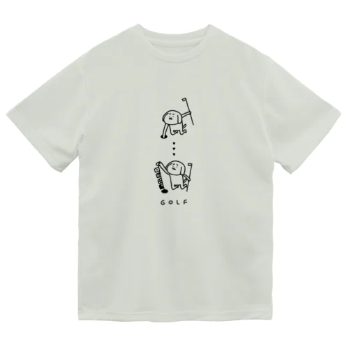 ゴルフ　カップから万国旗 ドライTシャツ