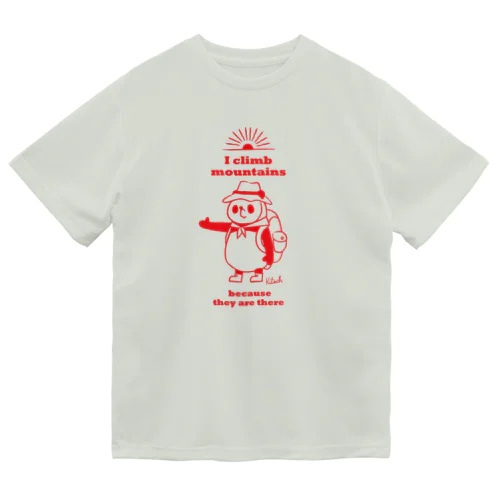 トレイルランパンダ【I climb mountains】レッド Dry T-Shirt