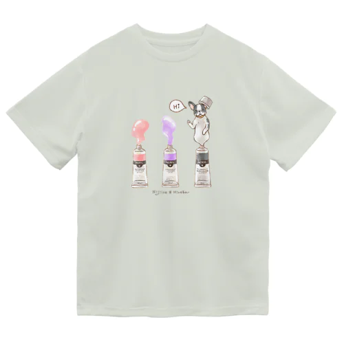 絵の具チューブからこんにちは！フレンチブル 3色ver.  ドライTシャツ