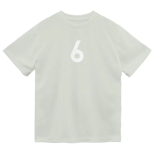 両面プリント：ただの6です。（白文字） ドライTシャツ