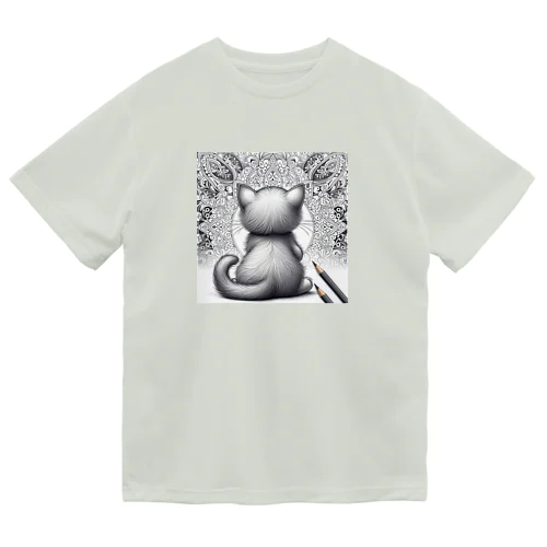 Back-raised Dream Cat ドライTシャツ