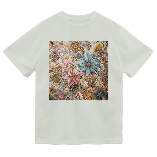 お花のバティック柄 ドライTシャツ